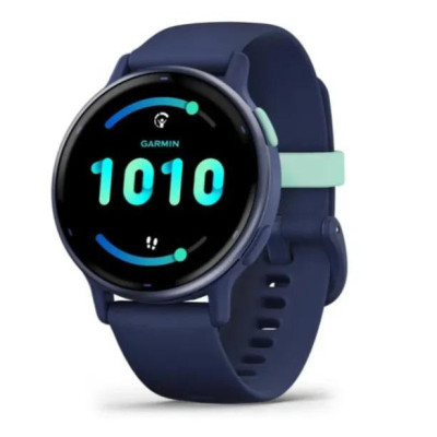 Смарт-годинник Garmin vivoactive 5 Металевий Navy Aluminum Bezel with Navy Case and Silicone Band (010-02862-12)