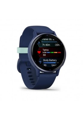 Смарт-годинник Garmin vivoactive 5 Металевий Navy Aluminum Bezel with Navy Case and Silicone Band (010-02862-12)