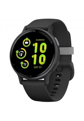 Смарт-годинник Garmin vivoactive 5 Slate Aluminum Bezel with Black Case and Silicone Band (010-02862-10)