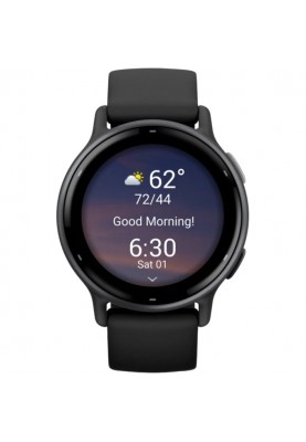 Смарт-годинник Garmin vivoactive 5 Slate Aluminum Bezel with Black Case and Silicone Band (010-02862-10)