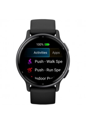 Смарт-годинник Garmin vivoactive 5 Slate Aluminum Bezel with Black Case and Silicone Band (010-02862-10)