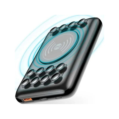 Зовнішній акумулятор (Power Bank) Forever Wireless Power Bank 10000 mAh WTB-100 PD QC 18W with Suction Cups Black (GSM099221)