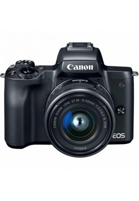 Беззеркальный фотоаппарат Canon EOS M50 kit (15-45mm +22mm) IS STM Black (2680C055)