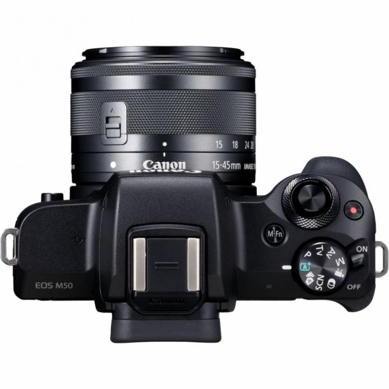 Беззеркальной фотоапарат Canon EOS M50 kit (15-45mm + 22mm) IS STM Black (2680C055)