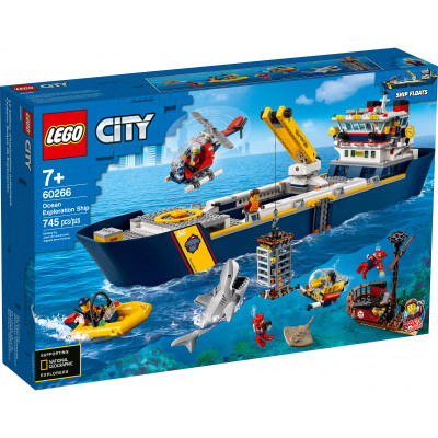 Блоковий конструктор LEGO City Океан: дослідницьке судно 745 деталей (60266)