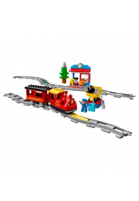 Блоковий конструктор LEGO DUPLO Town Поїзд на паровій тязі (10874)