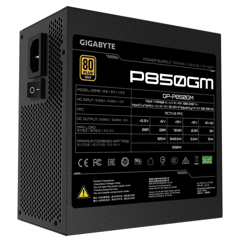 Блок живлення GIGABYTE P850GM 850W (GP-P850GM)