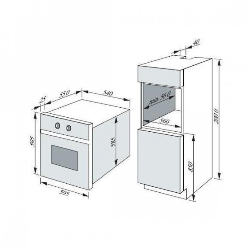 Духовка електрична Amica EB6521 Fusion