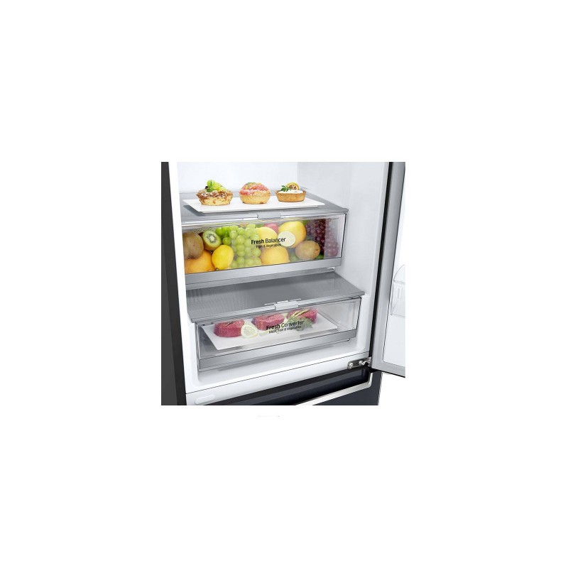 Холодильник з морозильною камерою LG GBB72MCDMN