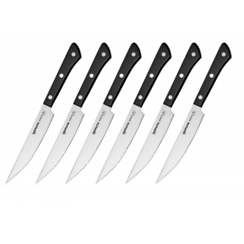 Набір з 6-ти кухонних ножів для стейка, Samura "Harakiri" (SHR-0260B)