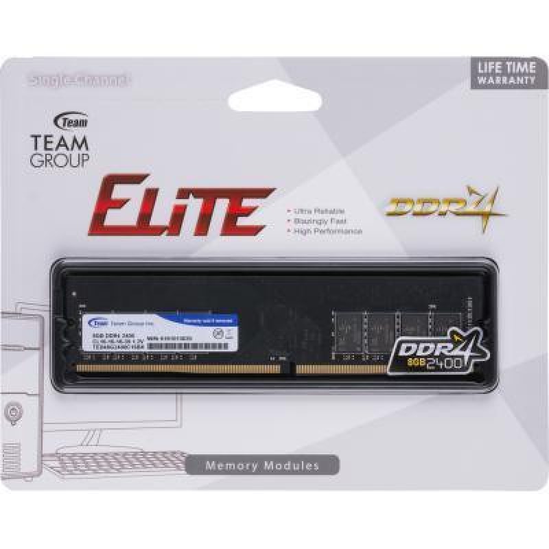 Пам'ять TEAM 8 GB DDR4 2666 MHz Elite (TED48G2666C1901)