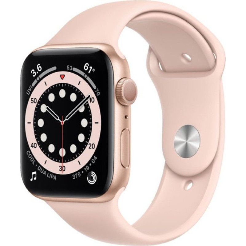 Смарт-годинник Apple Watch Series 6 GPS 44mm Gold Aluminum Case w. Pink Sand Sport B. (M00E3)