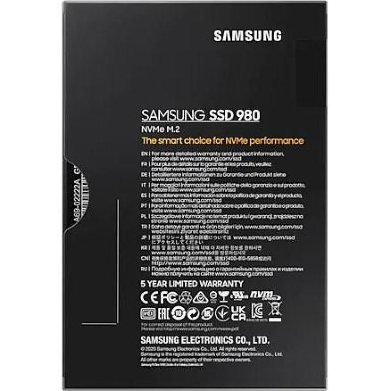 SSD накопичувач Samsung 980 500 GB (MZ-V8V500BW)
