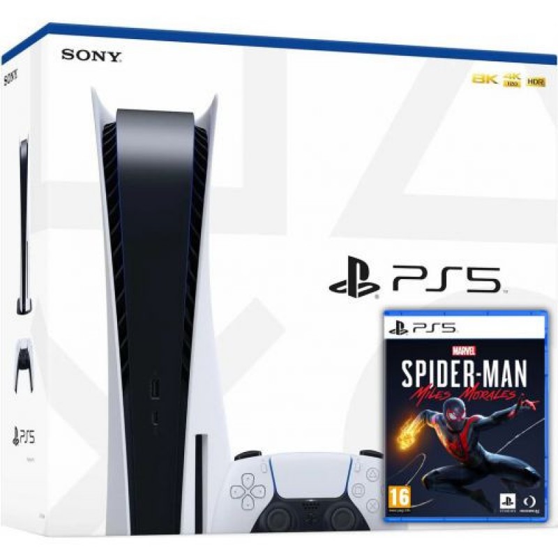 Стаціонарна ігрова приставка Sony PlayStation 5 825GB + Marvel Spider-Man: Miles Morales