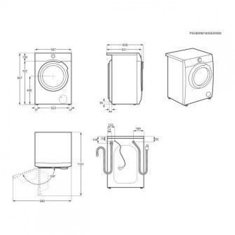 Прально-сушильна машина автоматична Electrolux EW8W261BP