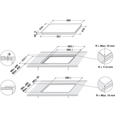 Варильна поверхня електрична Whirlpool WL B4560 NE/W