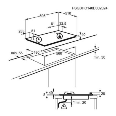 Варочная поверхность газовая Electrolux EGS6436WW