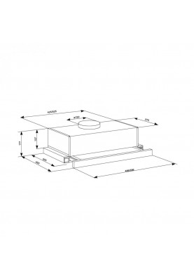 Вытяжка телескопическая Eleyus CYCLON 700 50 BL