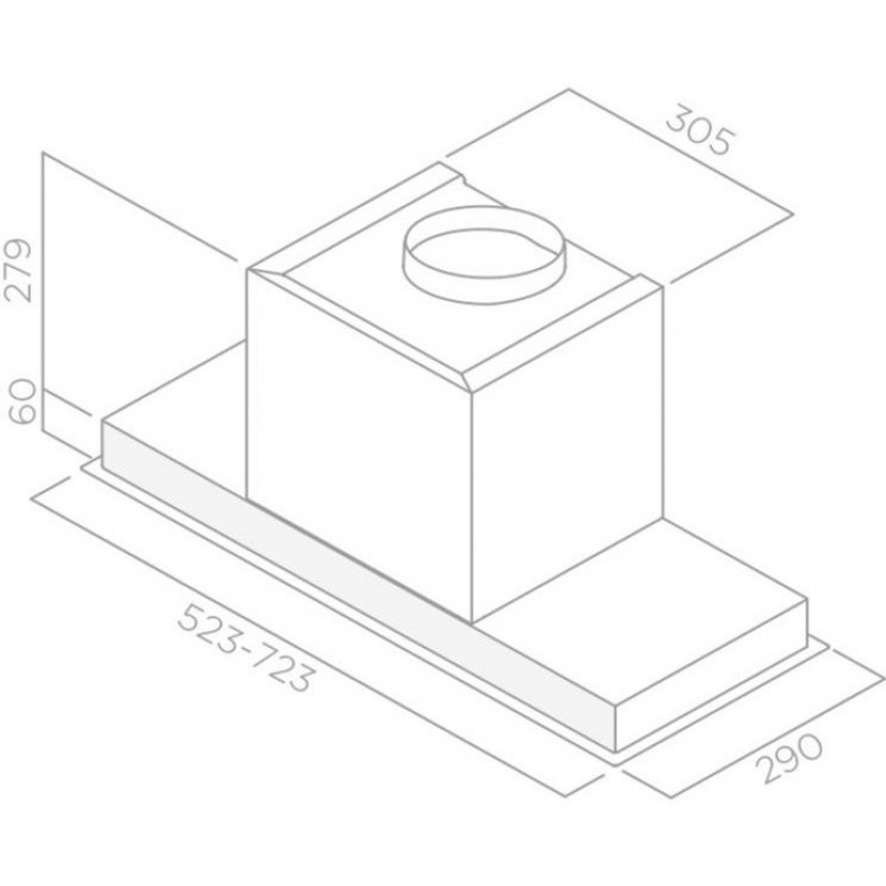 Витяжка вбудовується Elica HIDDEN 2.0 IX/A/60