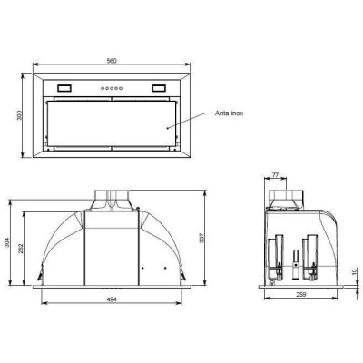 Вытяжка встраиваемая Falmec Built-in Max 50 white