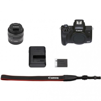 Бездзеркальний фотоапарат Canon EOS M50 Mark II (15-45mm) IS STM Black (4728C043)
