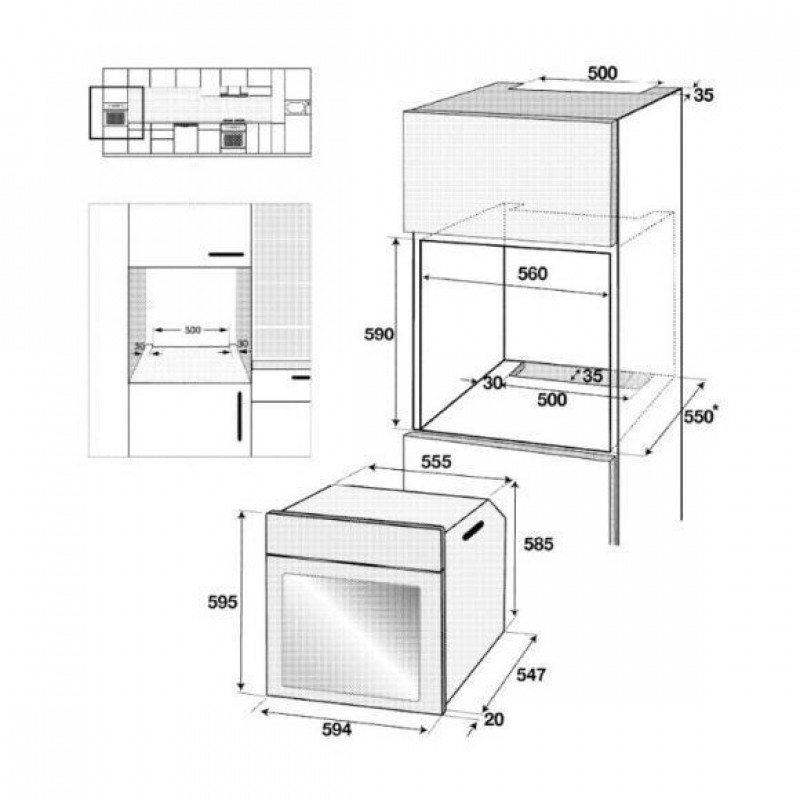 Духовка електрична Beko BIM34400BMS