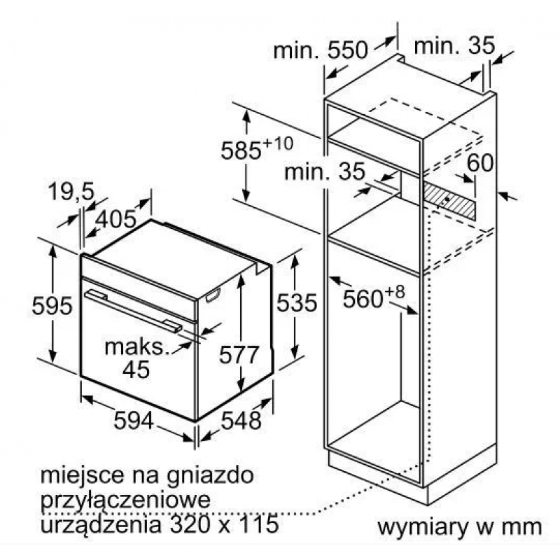 Духовка електрична Bosch HBG635NS1