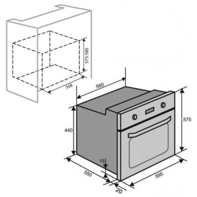 Духовка электрическая Ventolux BRISTOL 6 MT (WH)