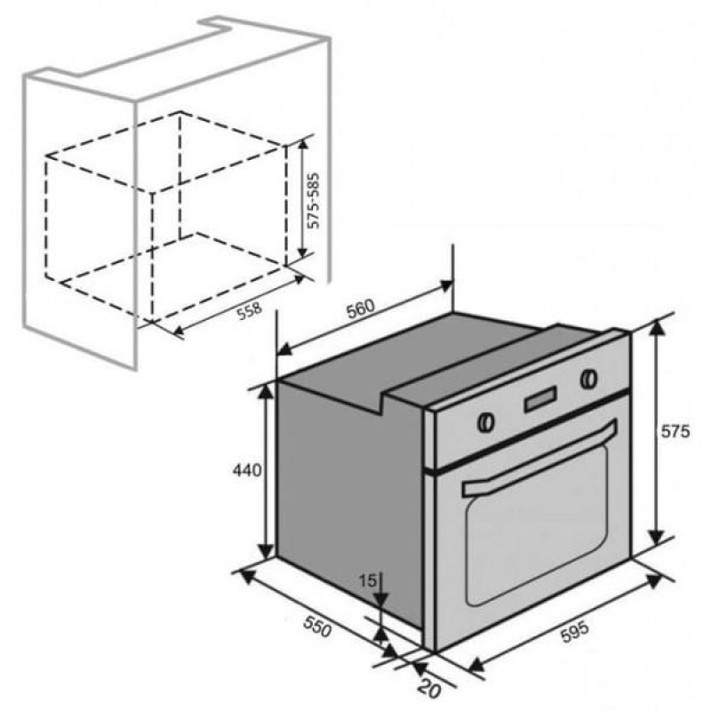 Духовка електрична Ventolux BRISTOL 6 MT (WH)