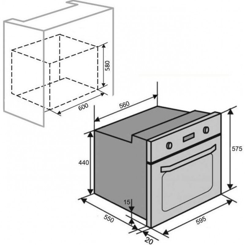 Духовка електрична Ventolux VERONA 6 MT (BK)