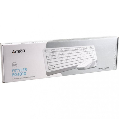 Комплект (клавіатура + миша) A4Tech Fstyler FG1010 White/Grey