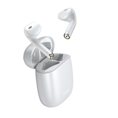 Навушники TWS (`повністю бездротові`) Baseus W04 White (NGW04-02)