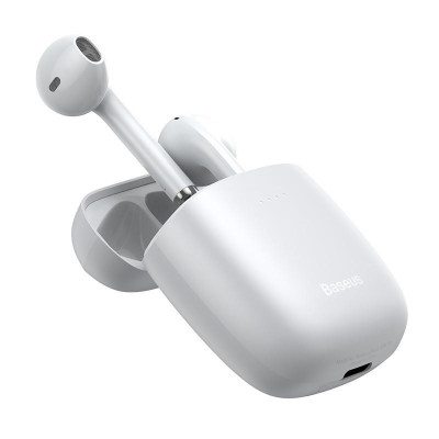 Навушники TWS (`повністю бездротові`) Baseus W04 White (NGW04-02)