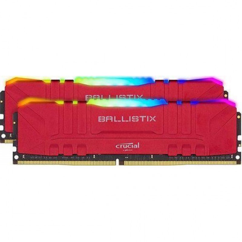 Оперативна пам'ять Crucial 16 GB (2x8GB) DDR4 3000 MHz Ballistix RGB Red (BL2K8G30C15U4RL)