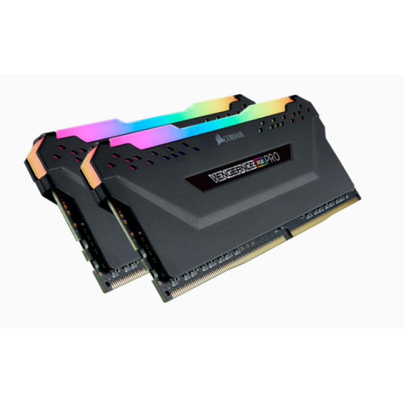Операвтіная пам'ять Corsair 32 GB (2x16GB) DDR4 3200 MHz Vengeance RGB Pro Black (CMW32GX4M2E3200C16)