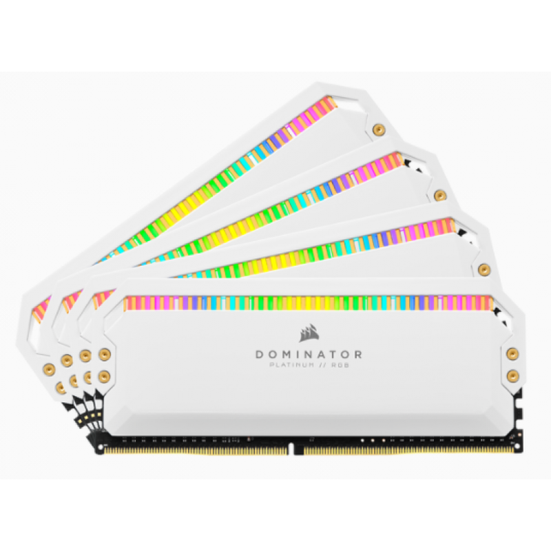 Пам'ять Corsair DOMINATOR® PLATINUM RGB 64GB (4 x 16GB) DDR4 DRAM 3200MHz C16 MEMORY KIT WHITE (CMT64GX4M4C3200C16W)