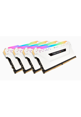 Пам'ять Corsair VENGEANCE® RGB PRO 32GB (4 x 8GB) DDR4 DRAM 3600MHz C18 MEMORY KIT WHITE (CMW32GX4M4C3600C18W)