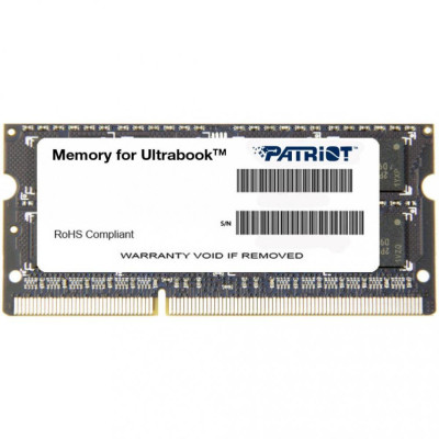 Пам'ять PATRIOT 8 GB SO-DIMM DDR3L 1600 MHz (PSD38G1600L2S)