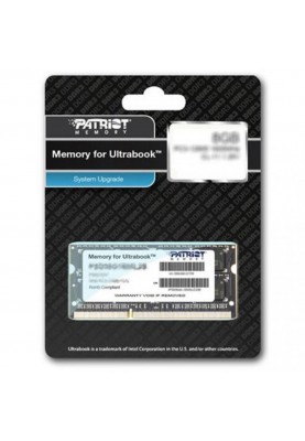 Пам'ять PATRIOT 8 GB SO-DIMM DDR3L 1600 MHz (PSD38G1600L2S)
