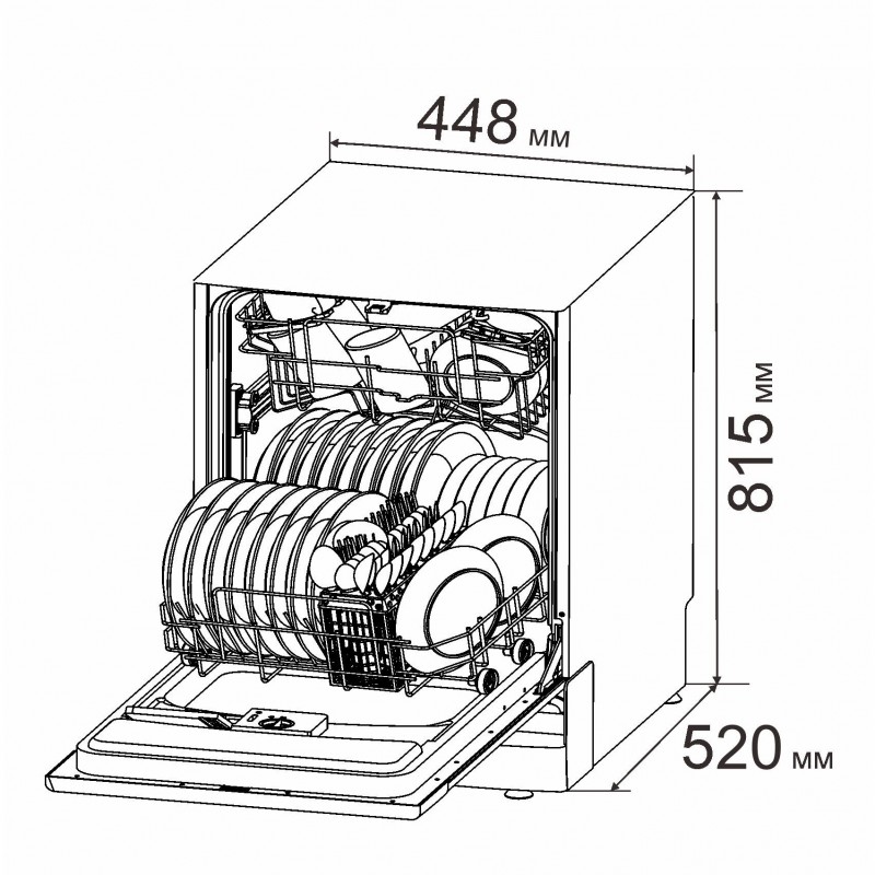 Посудомийна машина Prime Technics PDW 4595 BI