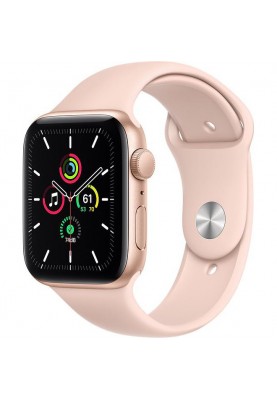 Смарт-годинник Apple Watch SE GPS 44mm Gold Aluminum Case w. Pink Sand Sport B. (MYDR2)