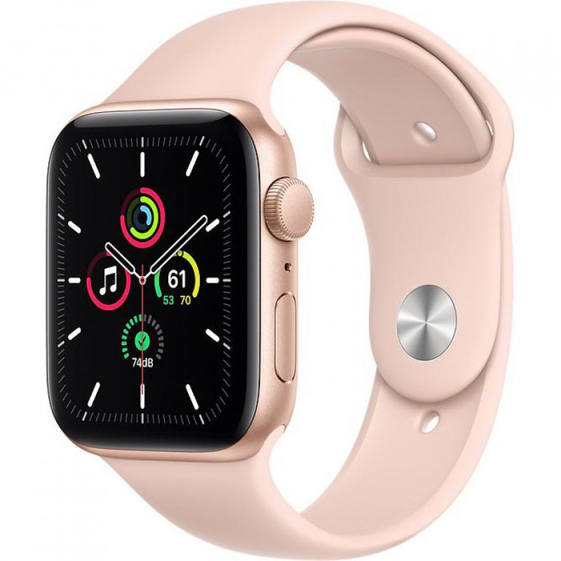 Смарт-годинник Apple Watch SE GPS 44mm Gold Aluminum Case w. Pink Sand Sport B. (MYDR2)