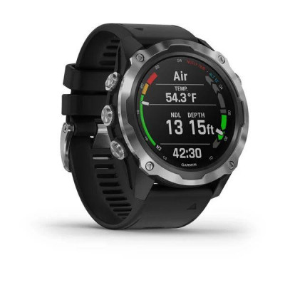 Смарт-годинник Garmin Descent Mk2 Stainless Steel with Black Band (010-02132-00/10) Смарт-годинник Garmin Descent Mk2 Stainless Steel with Black Band (010-02132-00/10)
