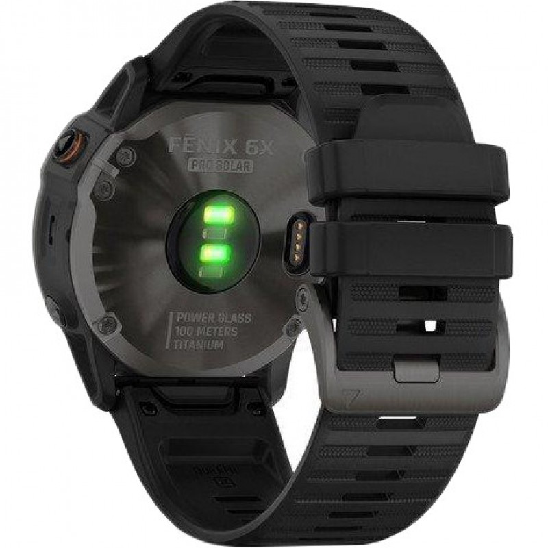 Спортивні годинник Garmin Fenix 6X Pro Solar Titanium Carbon Grey DLC with Black Band (010-02157-21)