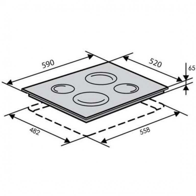 Варочна поверхня електрична Ventolux VI 67 TC SBS