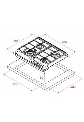 Варочная поверхность газовая TEKA GZC 64320 XBN ST (112570099)