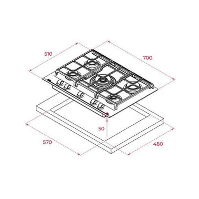 Варильна поверхня газова TEKA GZC 75330 XBN LB