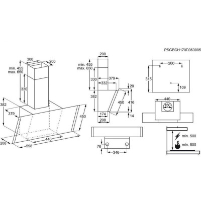 Вытяжка наклонная Electrolux EFV60657OK