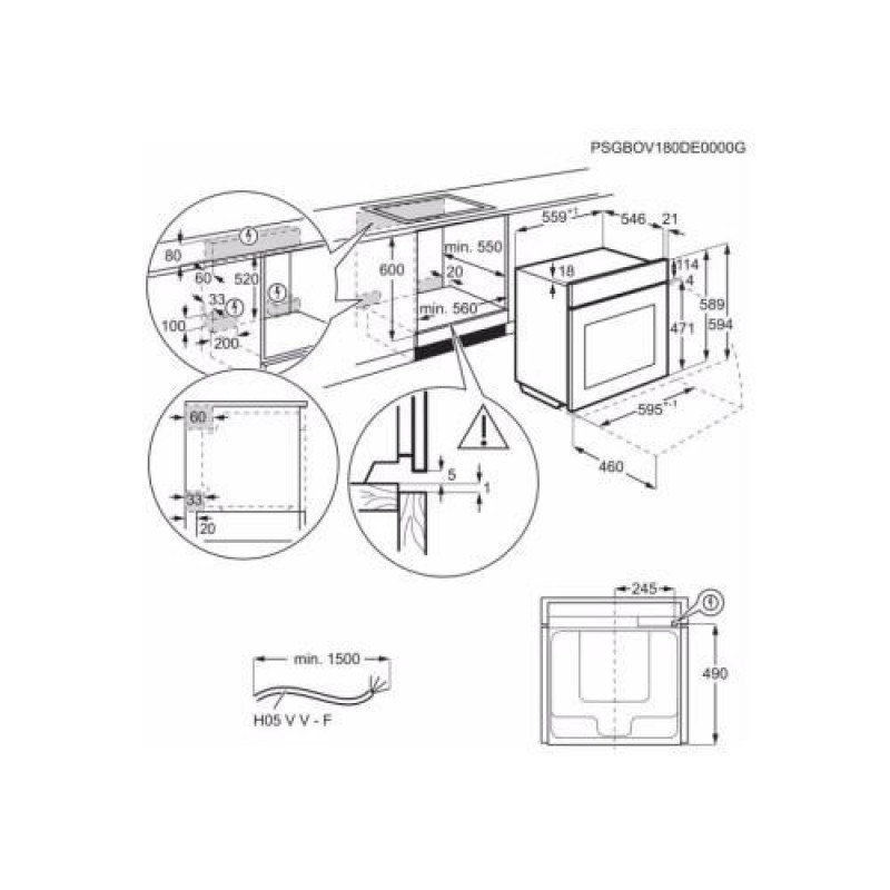 Духовка електрична AEG BPE642120M