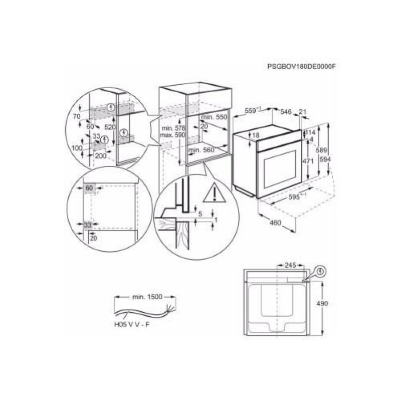 Духовка електрична AEG BPE642120M